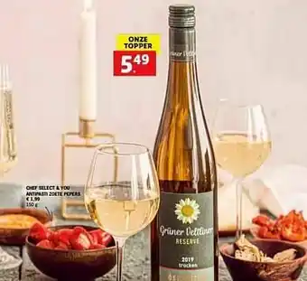 Lidl Chef select + you antipasti zoete pepers aanbieding
