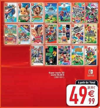 Cora Super mario 3d world aanbieding