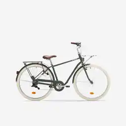 Decathlon Stadsfiets 520 hoog frame kaki aanbieding