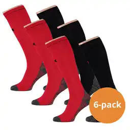 Decathlon Xtreme Compressie Sokken Hardlopen 6-pack Multi Red aanbieding