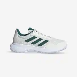 Decathlon Tennisschoenen voor heren Gamespec multicourt wit/groen aanbieding