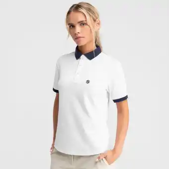 Decathlon Dames Golf piqué poloshirt Valderrama White Siroko Wit aanbieding