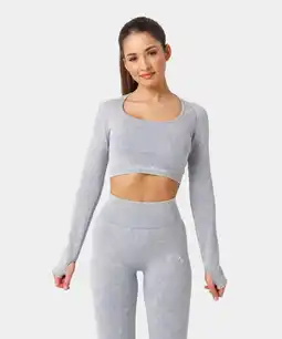 Decathlon Top de sport sans couture à manches longues pour femmes Yasmine aanbieding