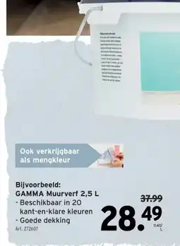 GAMMA GAMMA Muurverf 2,5 L aanbieding