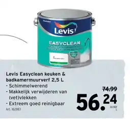 GAMMA Levis Easyclean keuken & badkamermuurverf 2,5 L aanbieding