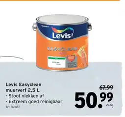 GAMMA Levis Easyclean muurverf 2,5 L aanbieding