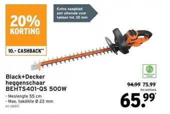 GAMMA Black+Decker heggenschaar BEHTS401-QS 500W aanbieding