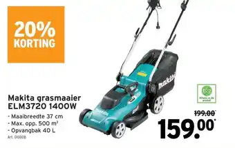 GAMMA Makita grasmaaier ELM3720 1400W aanbieding