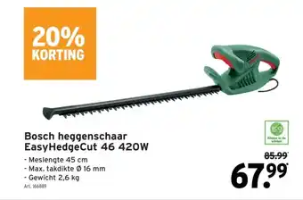 GAMMA Bosch heggenschaar EasyHedgeCut 46 420W aanbieding