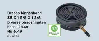 GAMMA Dresco binnenband 28 X 15/8 X 1 3/8 Diverse bandenmaten beschikbaar aanbieding