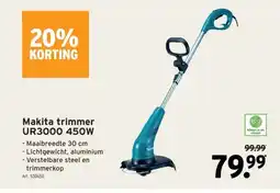 GAMMA Makita trimmer UR3000 450W aanbieding