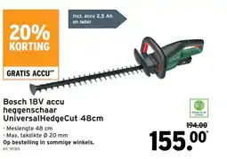 GAMMA Bosch 18V accu heggenschaar UniversalHedgeCut 48cm aanbieding