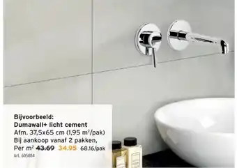 GAMMA Dumawall+ licht cement aanbieding