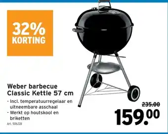 GAMMA Weber barbecue Classic Kettle 57 cm aanbieding