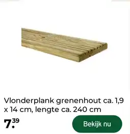 GAMMA Vlonderplank grenenhout ca. 1,9 x 14 cm, lengte ca. 240 cm aanbieding