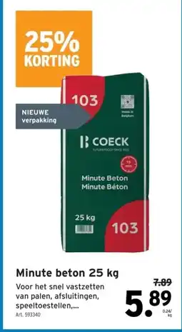 GAMMA Minute beton 25 kg aanbieding