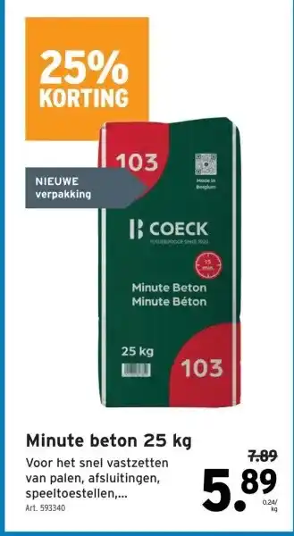 GAMMA Minute beton 25 kg aanbieding