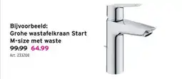 GAMMA Grohe wastafelkraan Start M-size met waste aanbieding