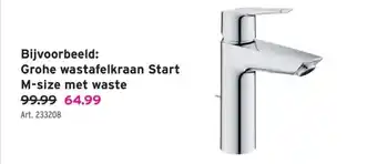 GAMMA Grohe wastafelkraan Start M-size met waste aanbieding