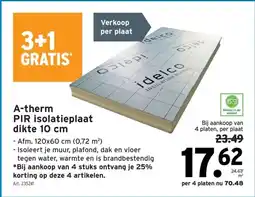 GAMMA A-therm PIR isolatieplaat dikte 10 cm aanbieding