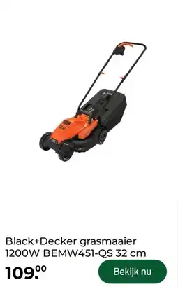 GAMMA Black+Decker grasmaaier 1200W BEMW451-QS 32 cm aanbieding