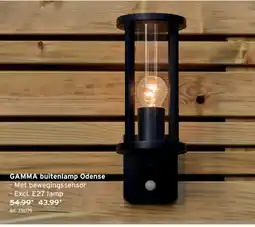 GAMMA GAMMA buitenlamp Odense Met bewegingssensor aanbieding