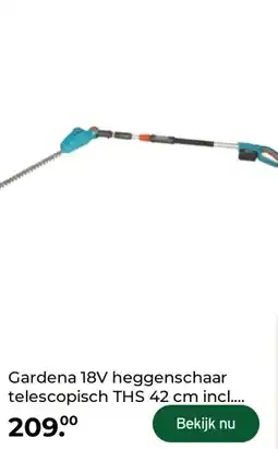 GAMMA Gardena 18V heggenschaar telescopisch THS 42 cm incl aanbieding