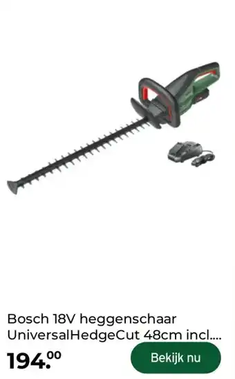 GAMMA Bosch 18V heggenschaar UniversalHedgeCut 48cm incl aanbieding