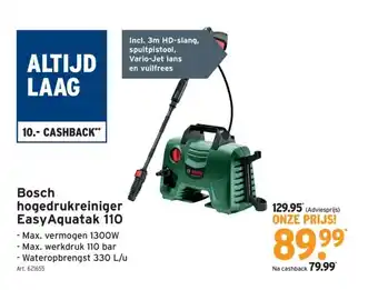 GAMMA Bosch hogedrukreiniger EasyAquatak 110 aanbieding