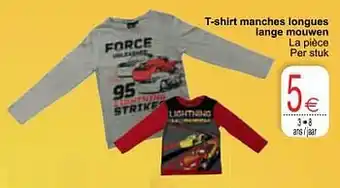 Cora T-shirt manches longues lange mouwen la pièce aanbieding