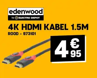 Electro Depot Edenwood 4K HDMI KABEL 1.5M aanbieding