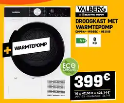 Electro Depot Valberg DROOGKAST MET WARMTEPOMP aanbieding