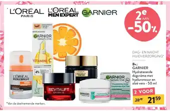 Di GARNIER Hydraterende dagcrème met hyaluronzuur en aloë vera - 50 ml aanbieding