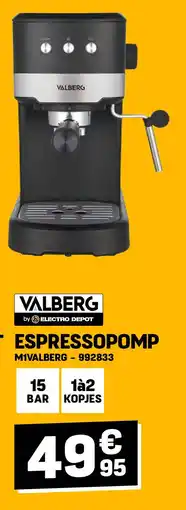 Electro Depot ESPRESSOPOMP M1VALBERG aanbieding