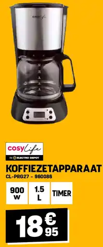 Electro Depot KOFFIEZETAPPARAAT CL-PRG27 aanbieding