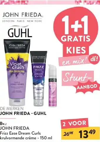 Di JOHN FRIEDA Frizz Ease Dream Curls krulvormende crème - 150 ml aanbieding