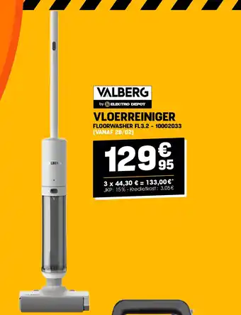 Electro Depot VLOERREINIGER FLOORWASHER FL3.2 aanbieding