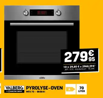 Electro Depot PYROLYSE-OVEN aanbieding