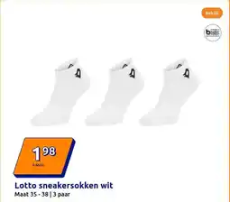 Action Lotto sneakersokken wit aanbieding