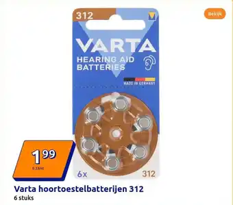 Action Varta hoortoestelbatterijen 312 aanbieding