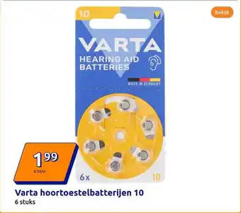 Action Varta hoortoestelbatterijen 10 aanbieding