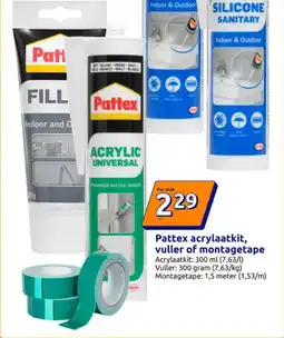 Action Pattex acrylaatkit vuller of montagetape aanbieding