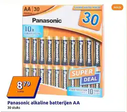 Action Panasonic alkaline batterijen AA aanbieding