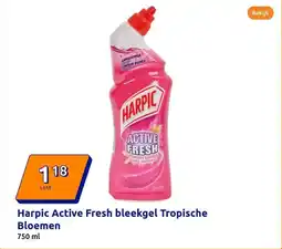 Action Harpic active fresh bleekgel tropische bloemen aanbieding