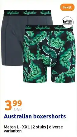 Action Australian boxershorts aanbieding