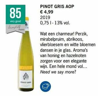 Lidl Pinot gris aop aanbieding
