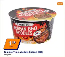 Action Tummie Time noedels Korean BBQ aanbieding