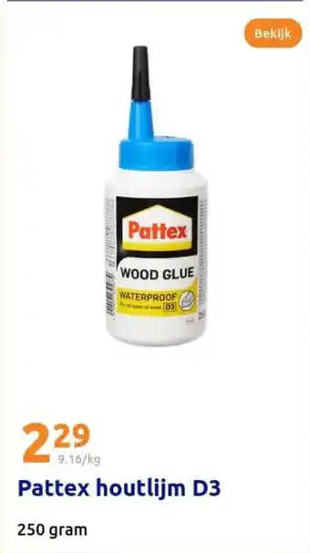 Action Pattex houtlijm D3 aanbieding