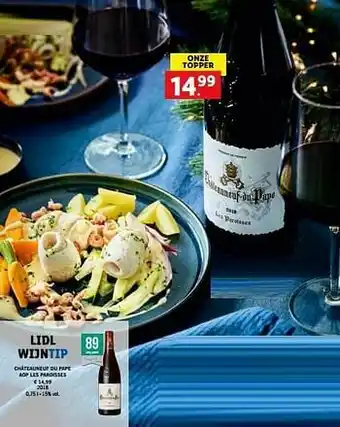 Lidl Châteauneuf du pape aop les paroisses aanbieding