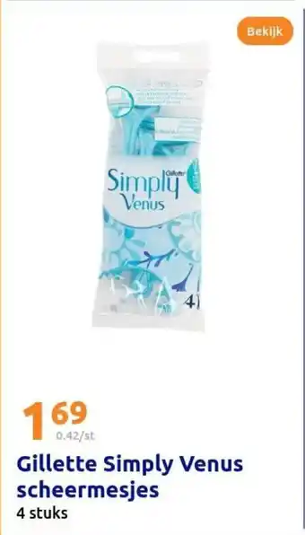 Action Gillette simply venus scheermesjes aanbieding